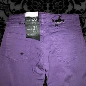 Hell Bunny Women's Purple and Multi Jeans